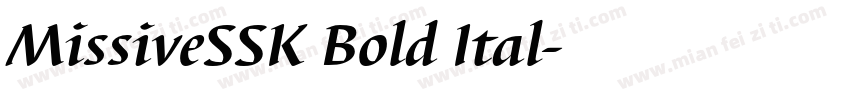 MissiveSSK Bold Ital字体转换